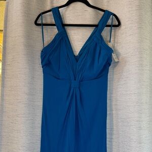 Badgley Mischka Blue High Low Dress